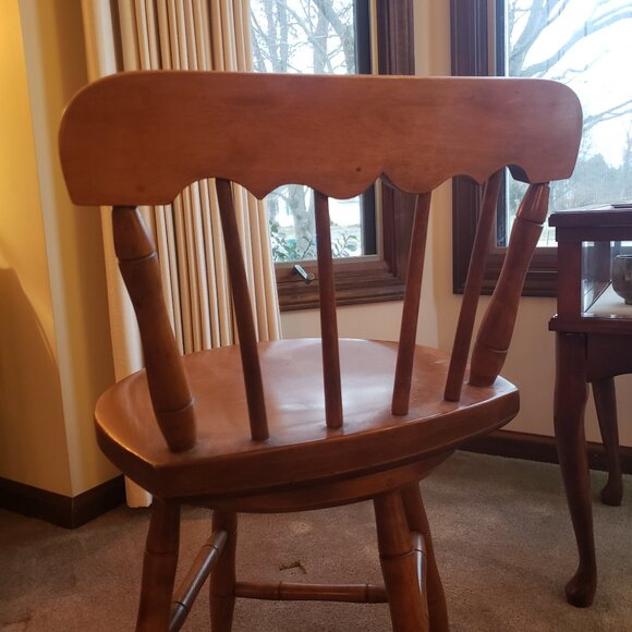 Stickley Wooden Swivel Side Chair / Piano Chair - Picture 9 of 11